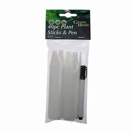 40 PC Green Blade Plant Labels With Pen X2 PACKS