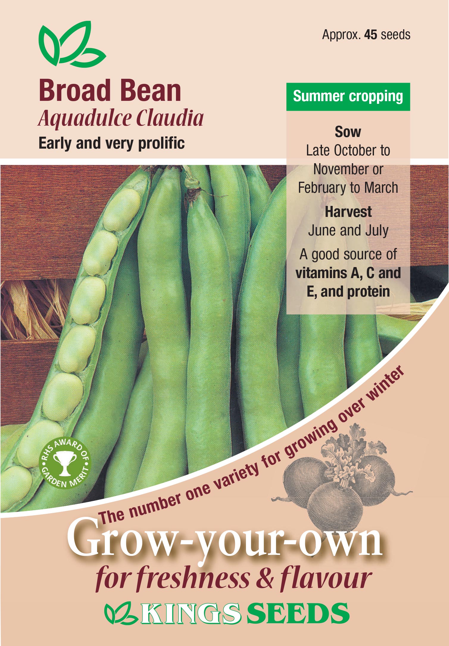 Broad Bean – ‘Aquadulce Claudia’