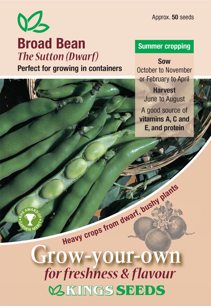 Broad Bean – ‘The Sutton’ (Dwarf)