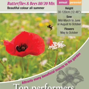 Wildflower Mix Butterflies & Bees 80/20 - 25g Pack - HA & HP