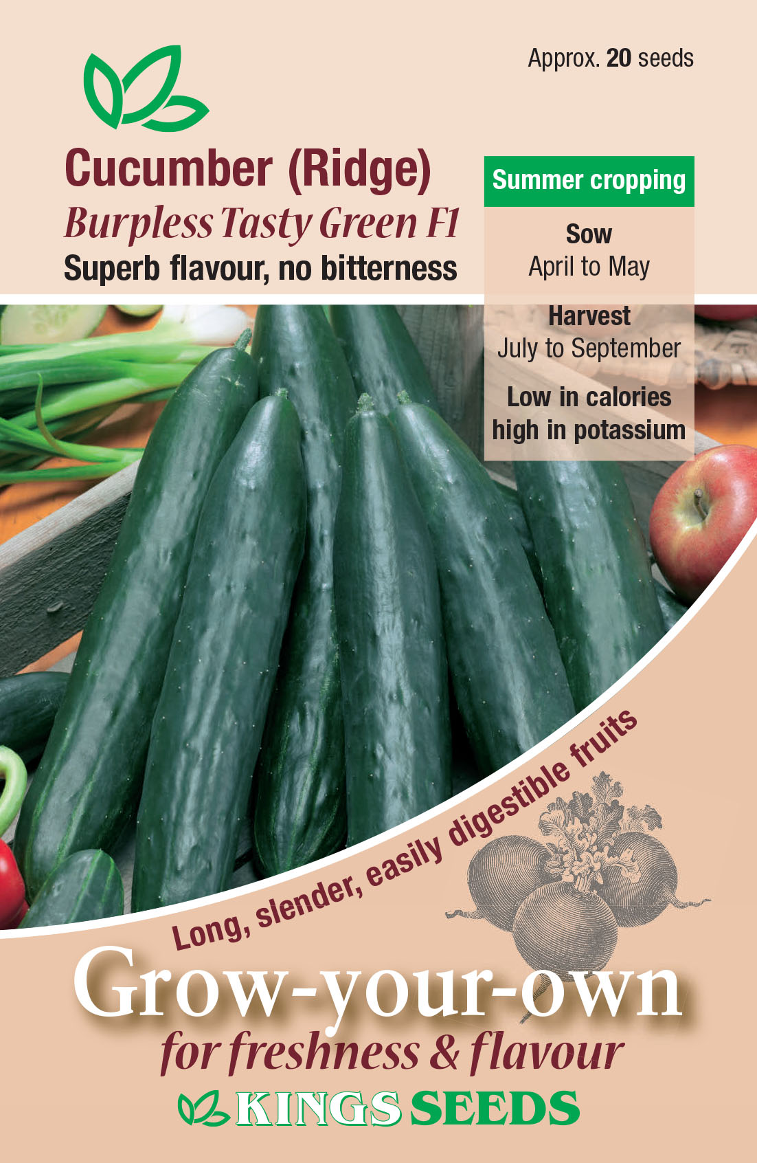 Cucumber - Burpless Tasty Green F1