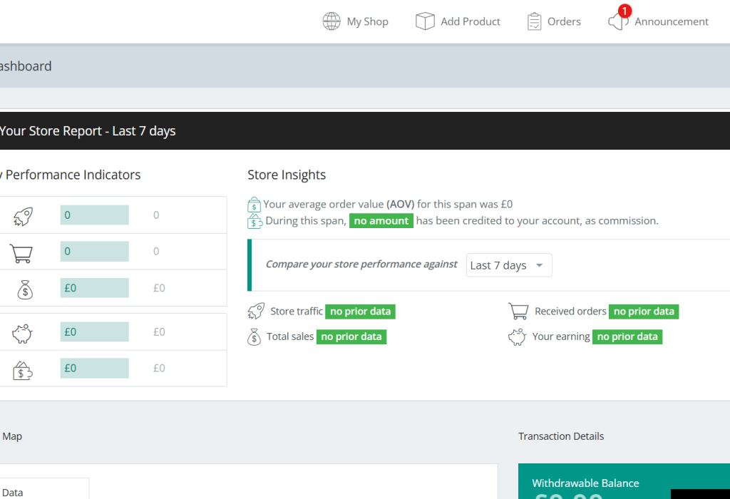 The Online Garden Seller Dashboard